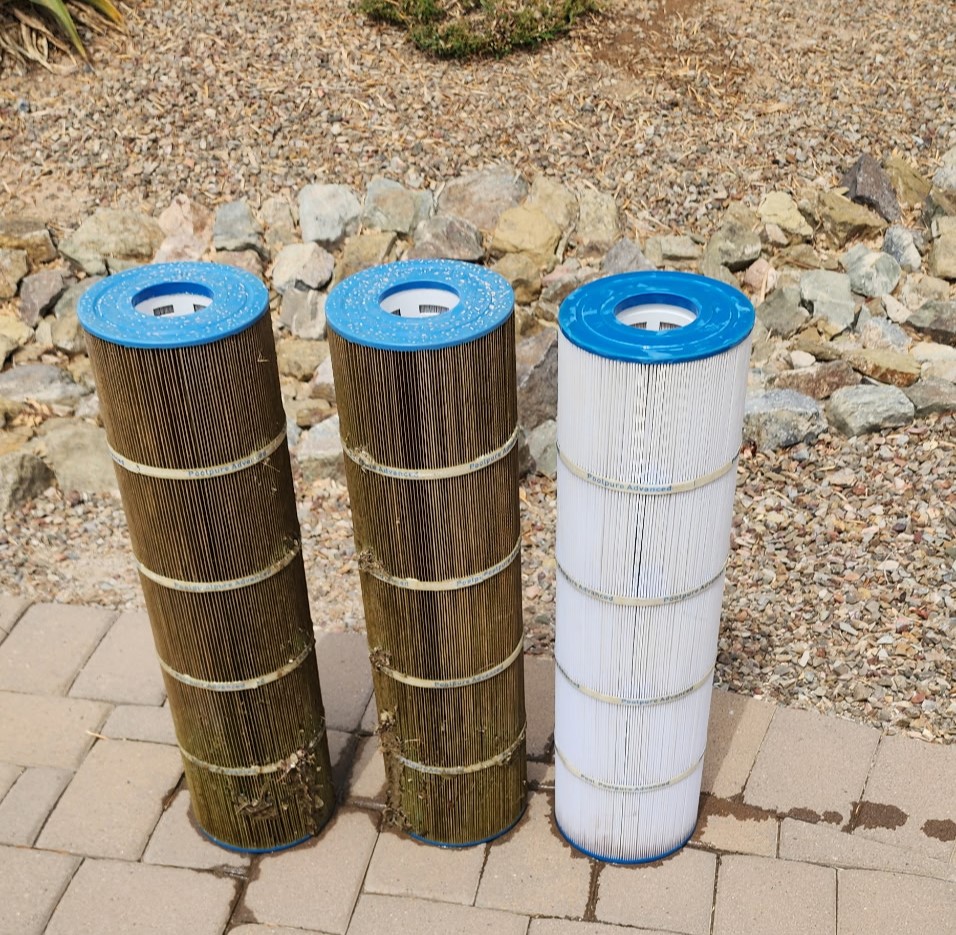 Filter Clean before and after