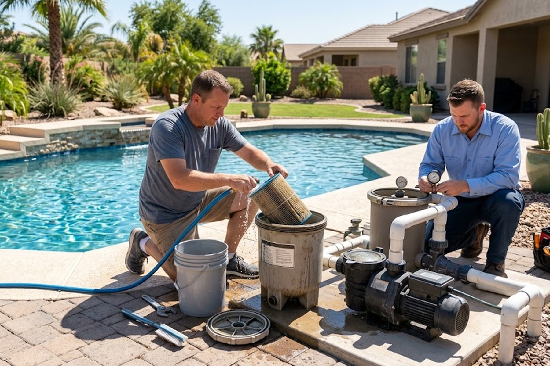 DIY Pool Filter Cleaning vs Professional Service in Tempe